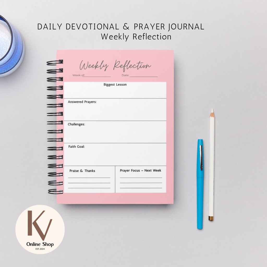Daily Devotional & Prayer Journal – “Be Still” Faith Reflection Notebook | A5 Spiral Bound Christian Journal