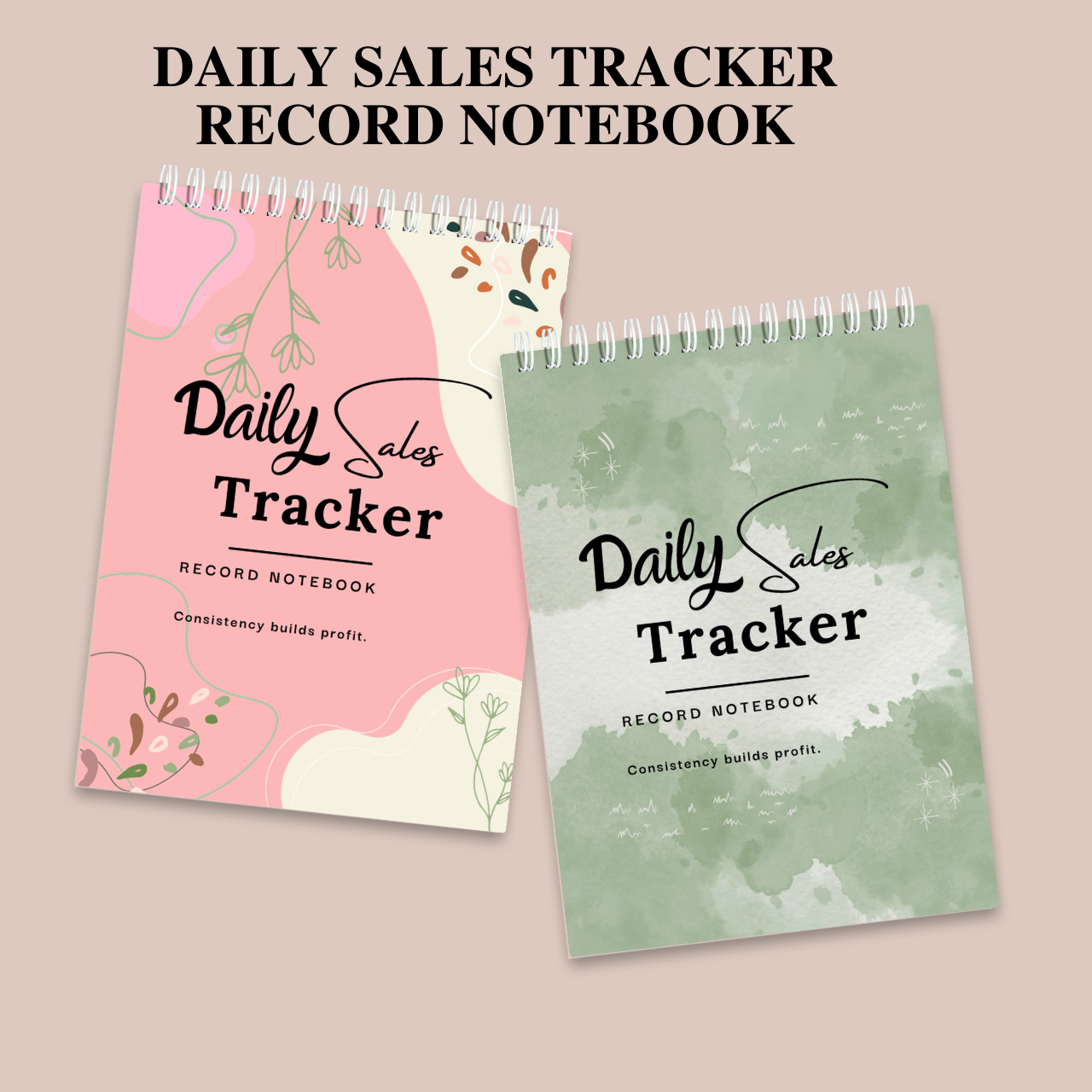 Daily & Weekly Sales Tracker Notebook – A5 Handmade Business Record Book