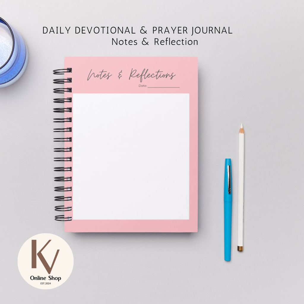Daily Devotional & Prayer Journal – “Be Still” Faith Reflection Notebook | A5 Spiral Bound Christian Journal