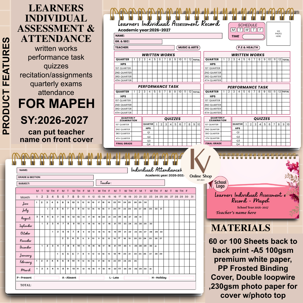 Learners Individual Assessment & Attendance Record – MAPEH