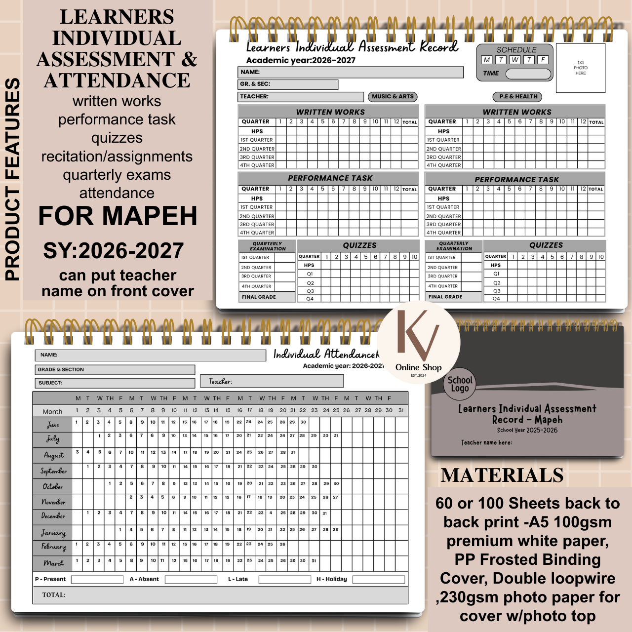 Learners Individual Assessment & Attendance Record – MAPEH