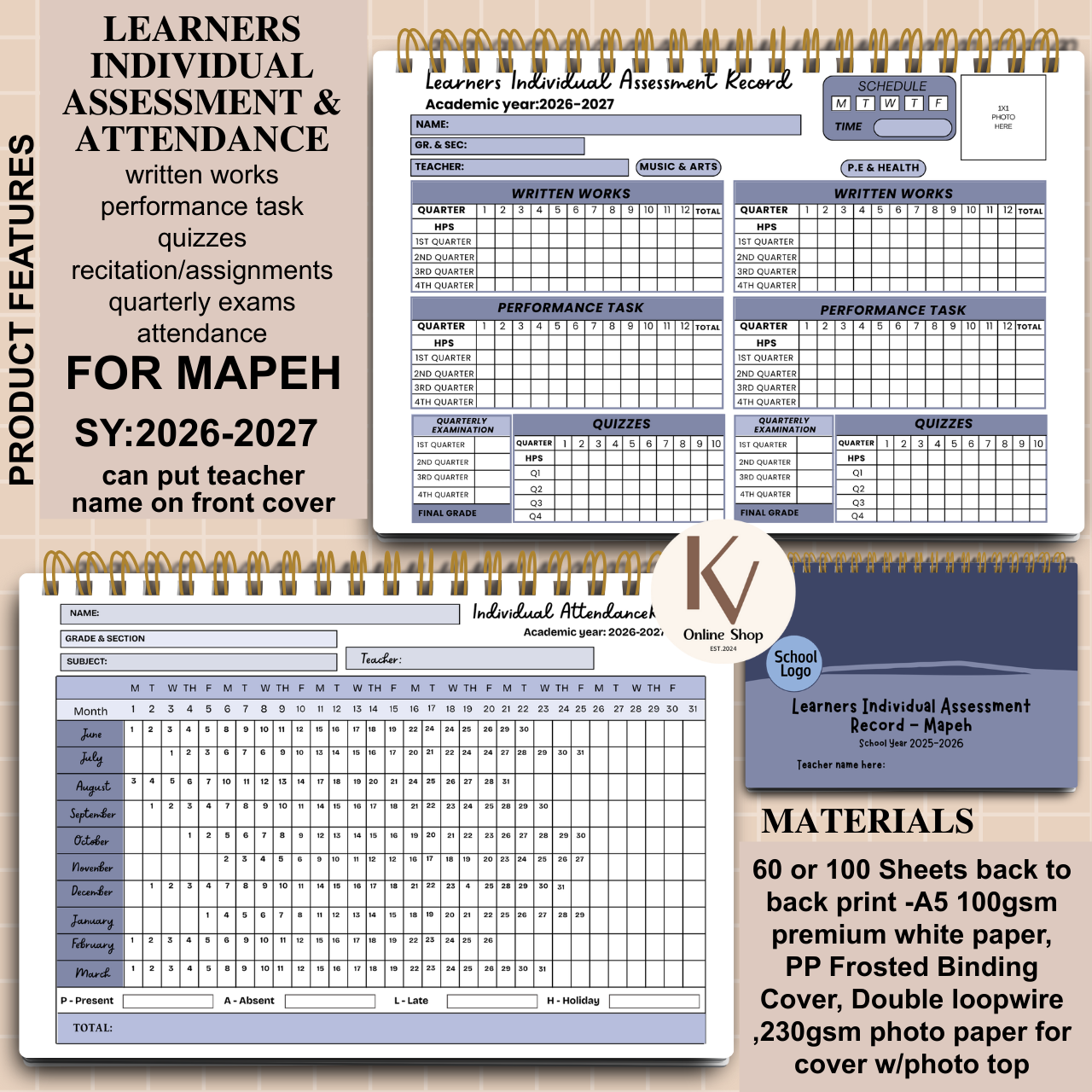 Learners Individual Assessment & Attendance Record – MAPEH