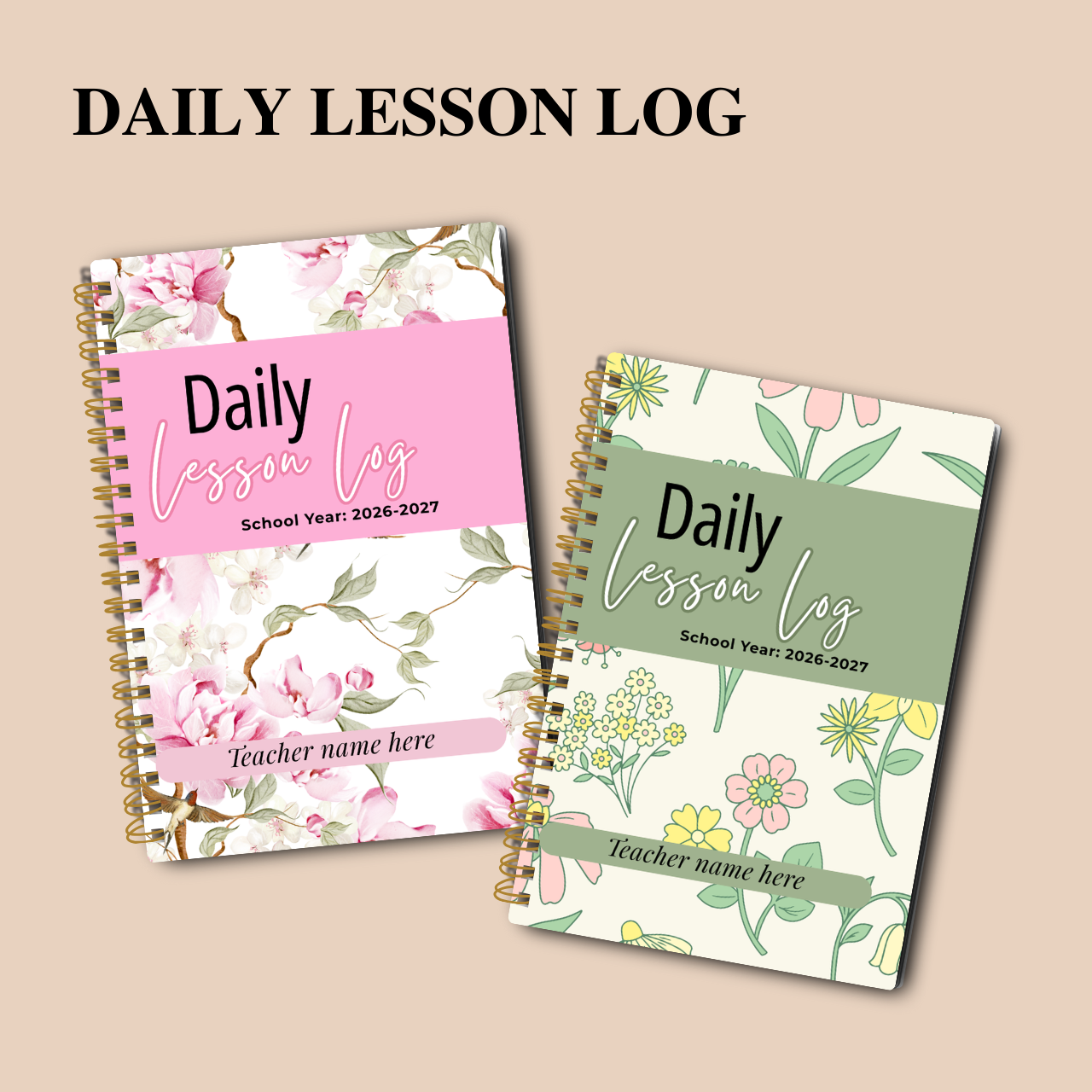Daily Lesson Log Notebook A5 for Teachers | Classroom Teaching Record | SY 2026–2027