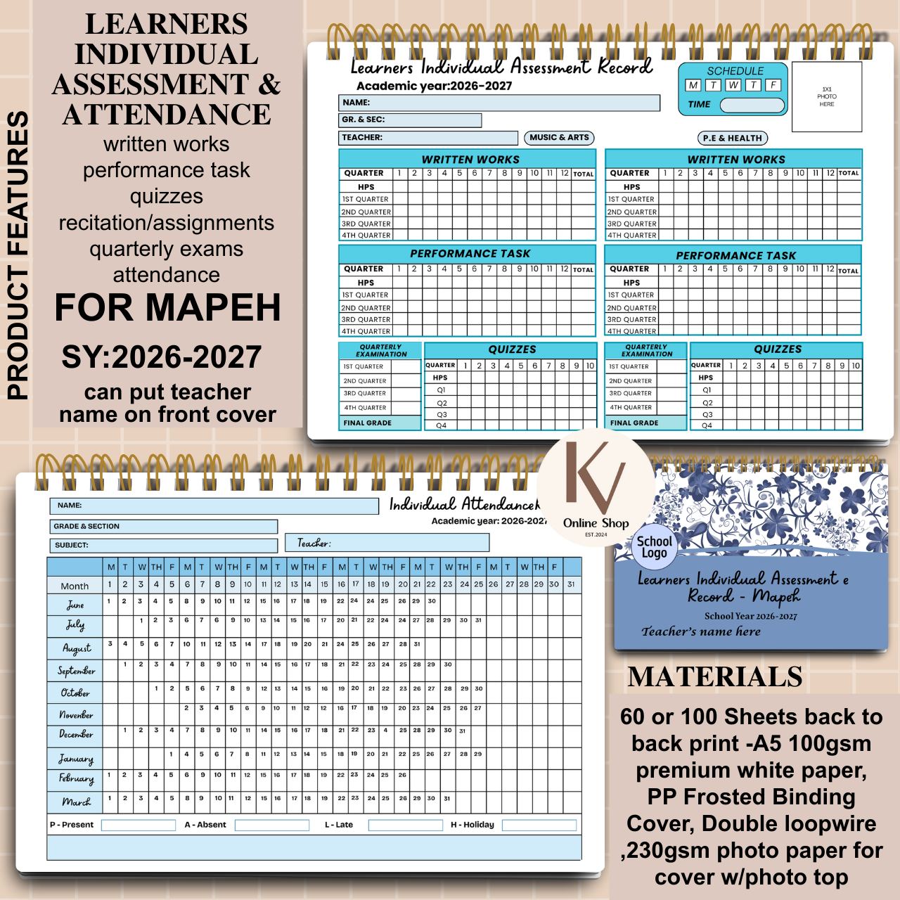 Learners Individual Assessment & Attendance Record – MAPEH
