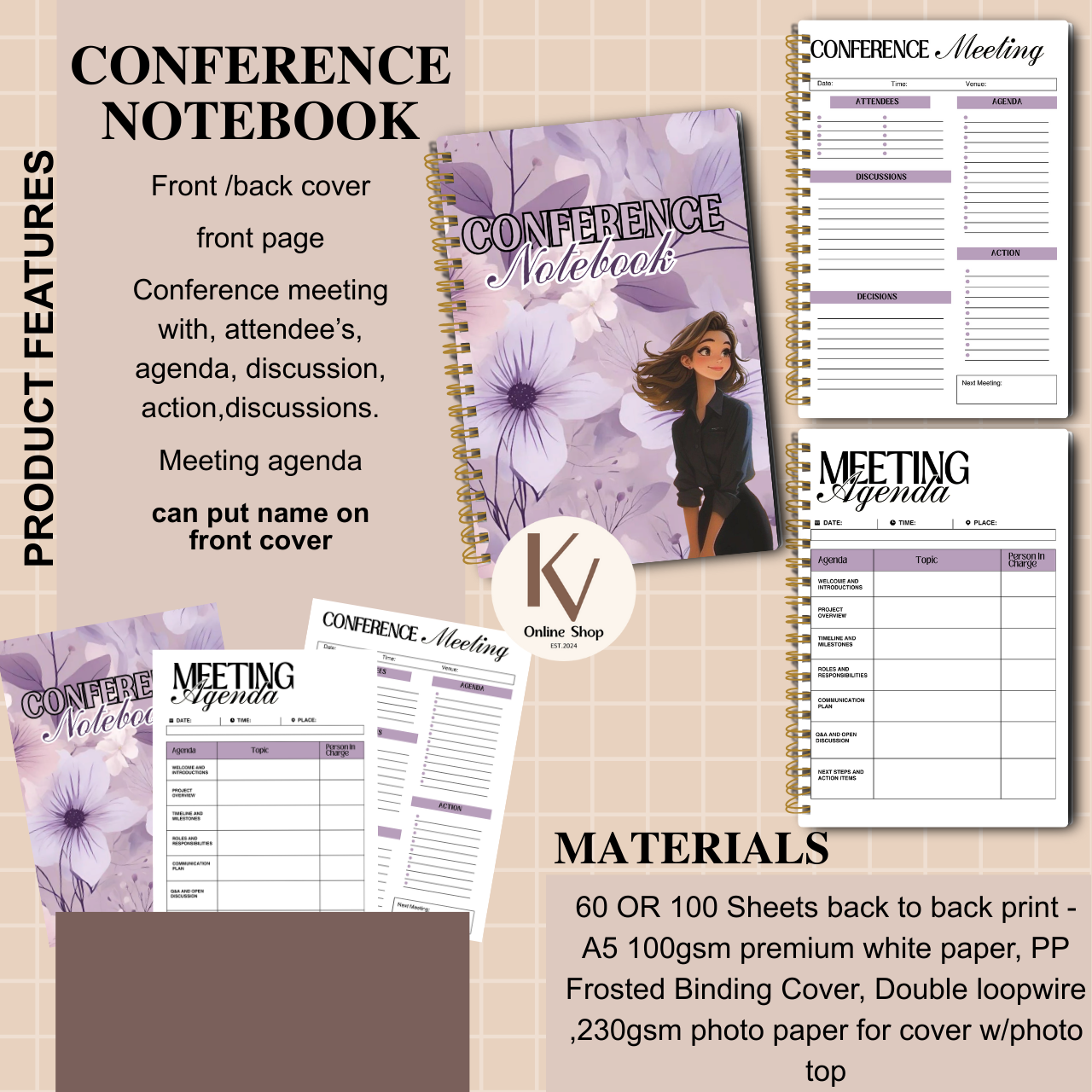 Conference Notebook – Personalized A5