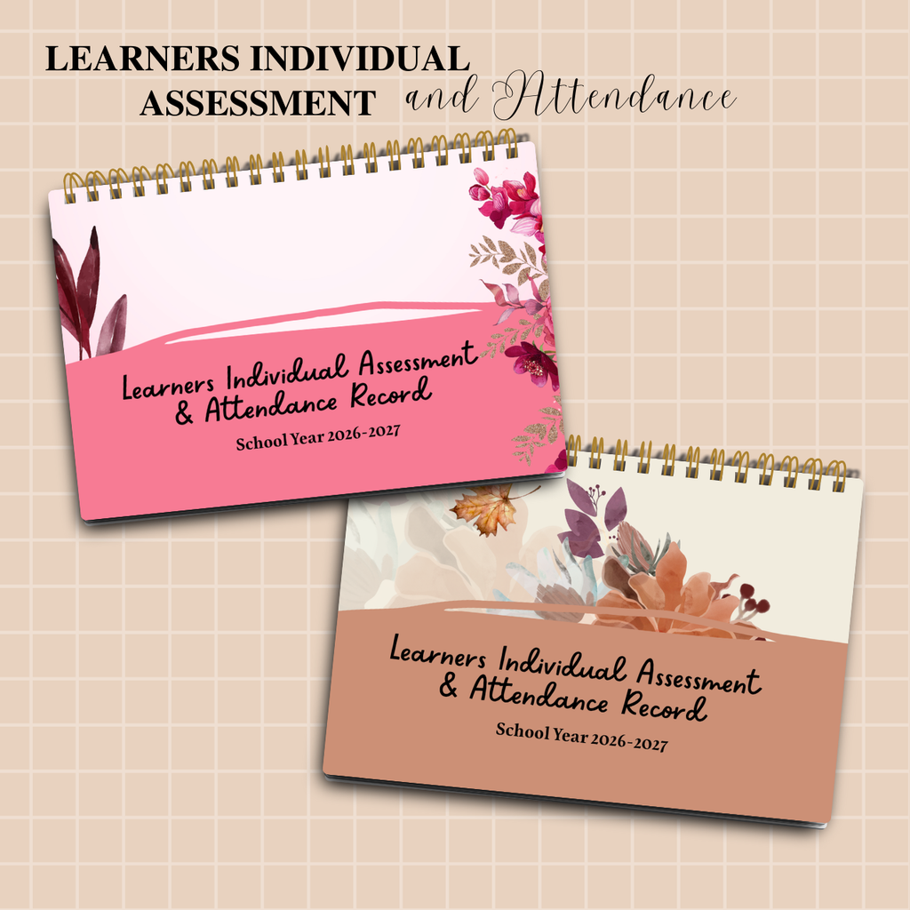 Learners Individual Assessment & Attendance Record Quarterly Format - A5 notebook Personalized with name