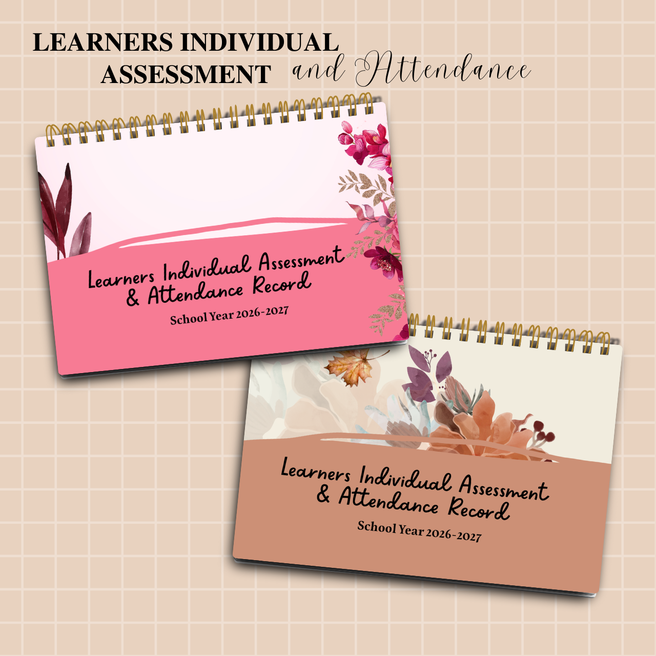 Learners Individual Assessment & Attendance Record - A5 notebook Personalized with name