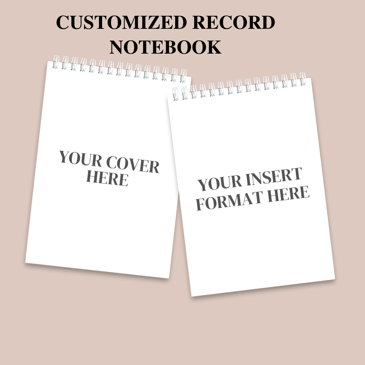 Customized Record Notebook – A5 Personalized Cover & Insert Format | Handmade Wirebound Notebook