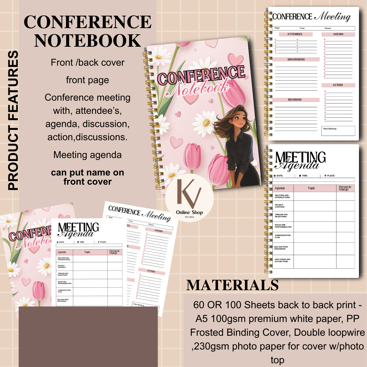 Conference Notebook – Personalized A5
