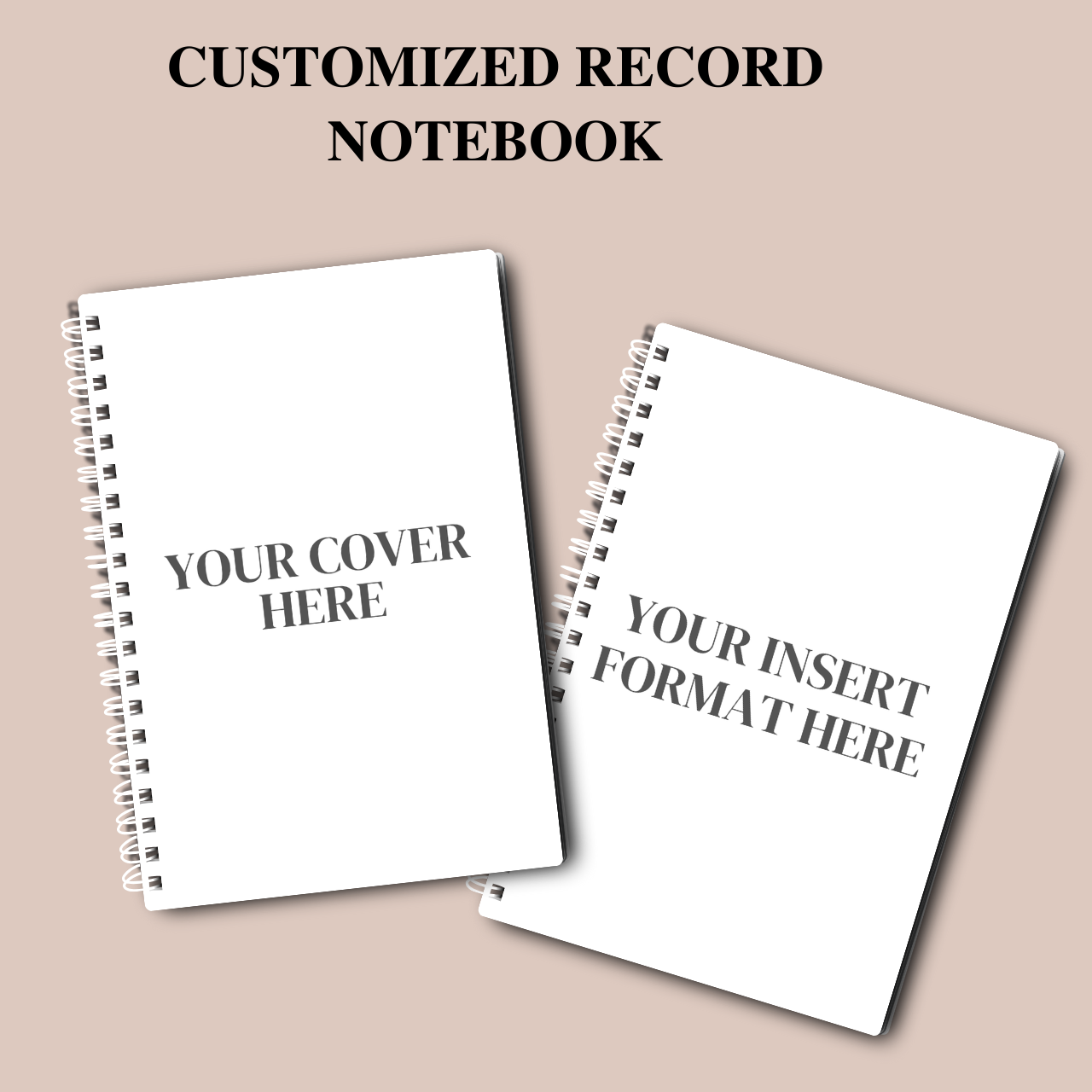 Customized Record Notebook – A5 Personalized Cover & Insert Format | Handmade Wirebound Notebook