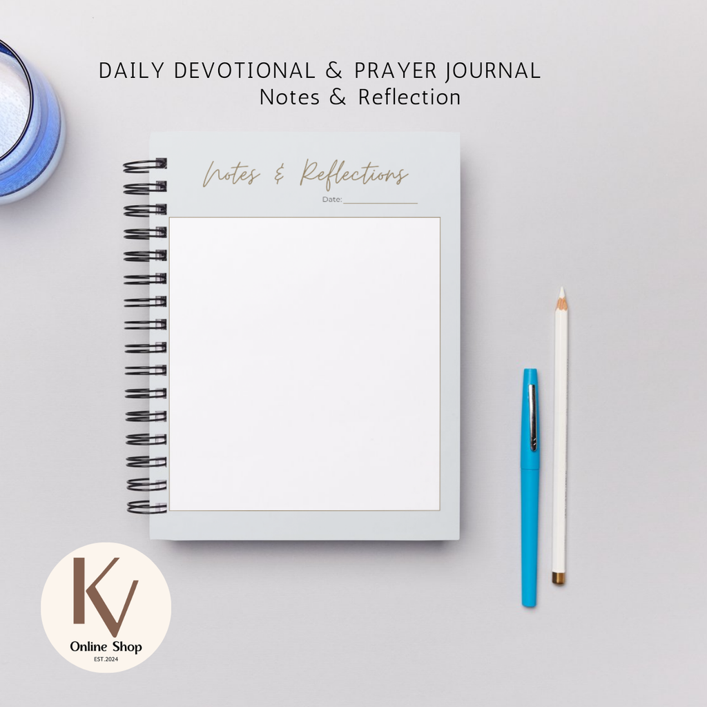Daily Devotional & Prayer Journal – “Be Still” Faith Reflection Notebook | A5 Spiral Bound Christian Journal