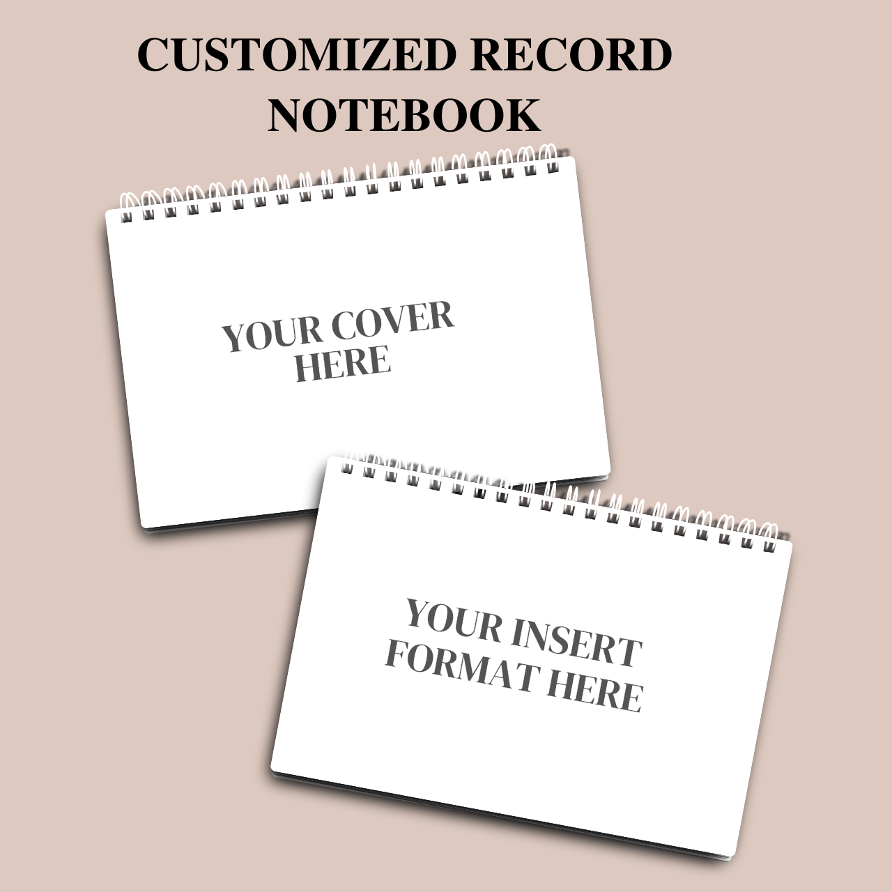 Customized Record Notebook – A5 Personalized Cover & Insert Format | Handmade Wirebound Notebook