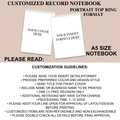 Customized Record Notebook – A5 Personalized Cover & Insert Format | Handmade Wirebound Notebook