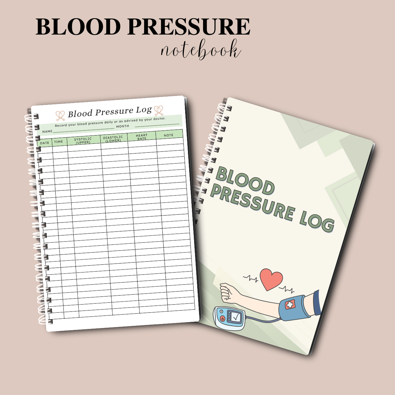 Health Tracker Notebook A5 | Blood Pressure, Sugar, Medication & Medical Record Log
