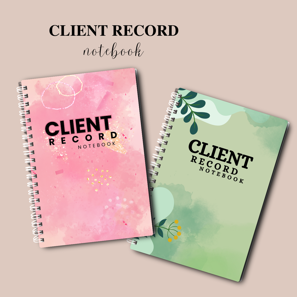 Client Record Notebook A5 | Customer Logbook & Service Record Tracker