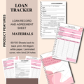 Loan Record & Agreement Notebook A5 | Payment & Lending Tracker Log Book